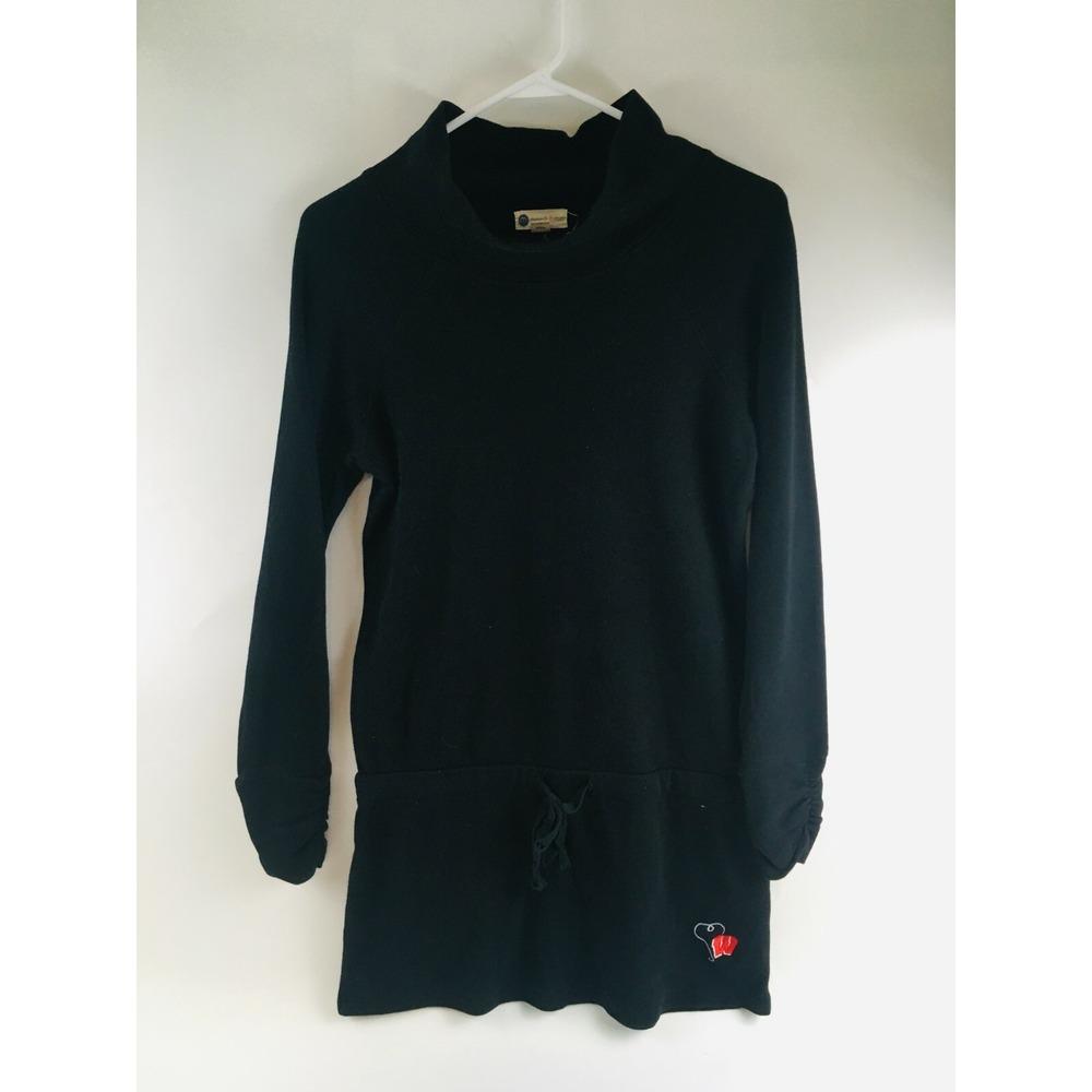 Meesh & Mia Dress Size Small Black Knee Length Cowl Neck Long Sleeve Wisconsin